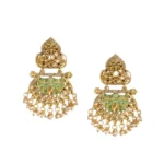 BS Women's Rose Gold Plated Alloy Earrings (Gold)