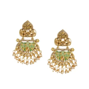 BS Women's Rose Gold Plated Alloy Earrings (Gold)