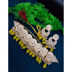 BS Women's Necklace Chowker Set (Pink, Free Size)