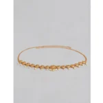 BS Women's Rose Gold Plated Alloy Hip Belt Kamarband (Red & Green)