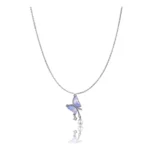 BS  Women's Stainless Steel Butterfly Dailywear Pendent Delicate Chain (Silver Plated)