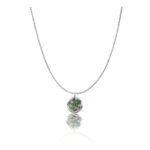 BS  Women's Stainless Steel Galaxy Pendent Delicate Chain (Silver Plated)