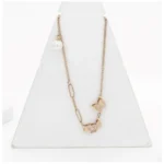 BS Women's Stainless Steel Butterfly Pendent Delicate Chain (Gold Plated)