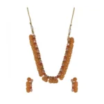 BS Women's Elegent Laxmi Coin Shape Jewellery Chowker Set (White, Free Size)