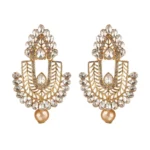 BS Women's Rose Gold Plated Alloy Earrings (White)