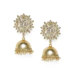 BS  Women's Rose Gold Plated Alloy Earrings (White)