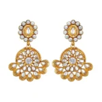 BS Women's Rose Gold Plated Alloy Earrings (White)