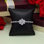 BS Women's White Color Rhinestone Adjustable Bracelet