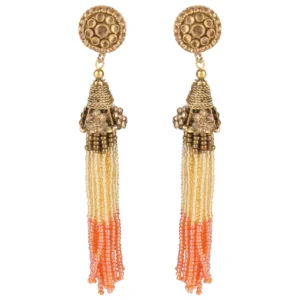 BS  Women's Rose Gold Plated Alloy Earrings (Multicolor)