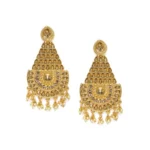 BS  Women's Rose Gold Plated Alloy Earrings (Gold)