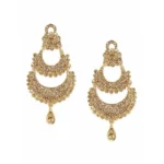 BS Women's Rose Gold Plated Alloy Earrings (Gold)