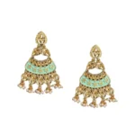 BS Women's Rose Gold Plated Alloy Earrings (Gold)