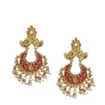 BS Women's Rose Gold Plated Alloy Earrings (Gold)