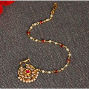 BS Women's Maroon Color Nose Nath