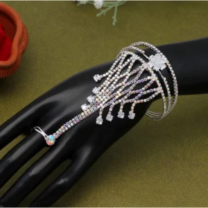 BS Women's White Color Hathphool Adjustable Bracelet