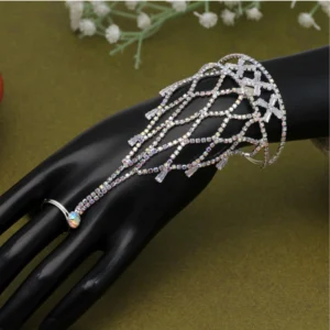 BS Women's White Color Hathphool Adjustable Bracelet