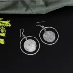 BS Women's Silver Color Oxidised Earrings