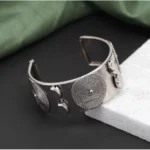 BS  Women's Silver Color Oxidised Adjustable Bracelet