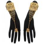 BS Women's Gold Plated Hathphool Adjustable Chain