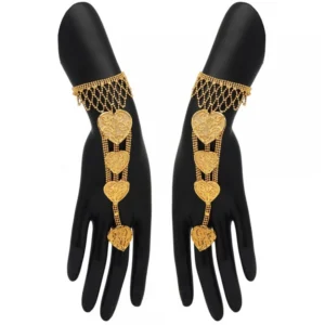 BS  Women's Gold Plated Hathphool Adjustable Chain