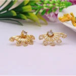 BS Women's Gold Color Antique Gold Plated Earrings