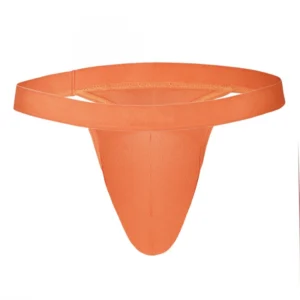 BS Men's Nylon String Side Briefs Underwear (Tiger Orange)