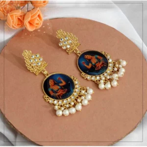 BS Women's Multi Color Kundan Kundan Earrings