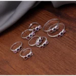 BS Women's Multi Color Assorted Design Adjustable Toe Rings Combo Of 4 Pairs