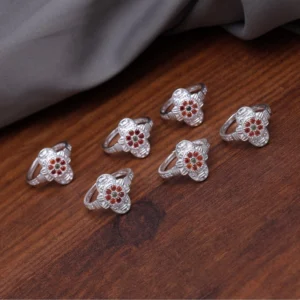 BS Women's Multi Color Assorted Design Adjustable Toe Rings Combo Of 2 Pairs