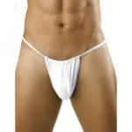 BS Men's Cotton Spandex G String Pouch Underwear Underwear (White)