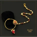 BS Women's Maroon Color Nose Nath