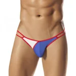 BS Men's Cotton Spandex Foxy Dude Thongs Underwear (Multi)