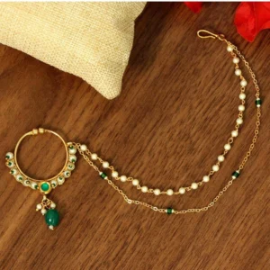 BS Women's Green Color Nose Nath