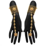 BS  Women's Gold Plated Hathphool Adjustable Chain