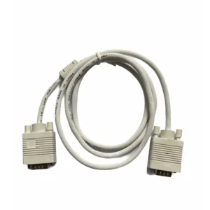 BS VGA Cable Male to Male 1.5 Yards Supports PC, Monitor, TV, LCD_LED, Plasma, Projector, TFT (White)