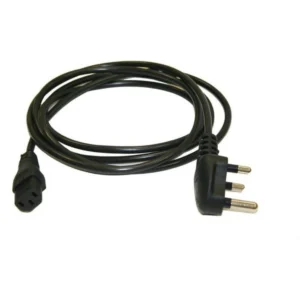 BS  Supreme Quality 1.2 Meter 3Pin Power Cord for Computer Monitor Desktop, Printer, UPS, SMPS, Scanner (Black)