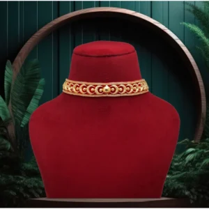 BS Women's Gold Color Choker Gold Plated Necklace