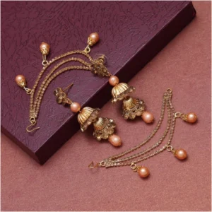 BS Women's Gold Color Bahubali Earrings