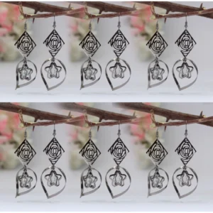 BS Women's Black Color Antique Earrings Combo Of 6 Pairs