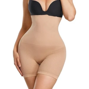 BS Women's Cotton Solid Western Wear Tummy - Thigh Body Shaper (Skin)