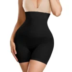 BS  Women's Cotton Solid Western Wear Tummy - Thigh Body Shaper (Black)