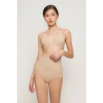 BS Women's Cotton Solid Western Wear Tummy - Thigh Body Shaper (Beige)