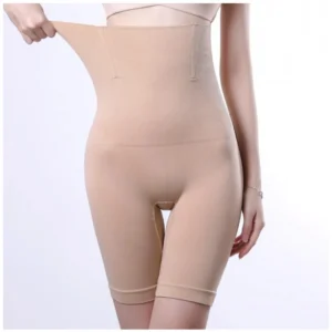 BS Women's Cotton Lycra Solid Western Wear Tummy - Thigh Body Shaper (Beige)