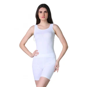 BS Women's Cotton Blended Solid Stretchable Camisole (Off_White)
