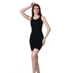 BS Women's Cotton Blended Solid Stretchable Camisole (Black)