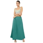 BS Women's Cotton Solid Free Size Petticoat (Green)