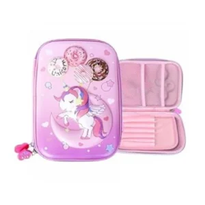 BS Plastic Unicorn Embossed Cover Pencil Pouch, Kids, Pencil Box (Multicolor )