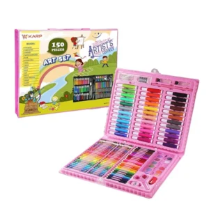 BS  Plastic Deluxe Art Drawing Set For Kids Drawing And Painting 150Pcs Set (Multicolor)