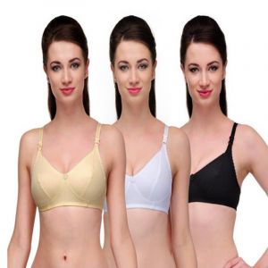 SW Pack 3 Pretty Wireless Cotton Bras