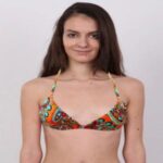 SW Orange Multi Printed Halter Neck Bra